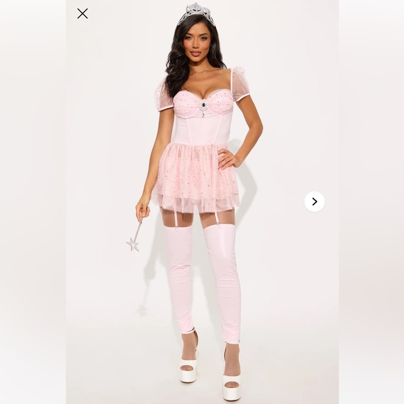 Glinda Halloween Costume (Wicked) - Pink Princess Witch Wizard - Picture 3 of 5